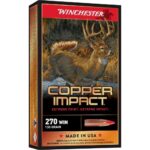 Winchester Copper Impact Rifle Ammunition 270 Win 130gr BT 3000 fps 20/ct
