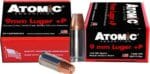 ATOMIC 9MM LUGER +P 124GR JHP
