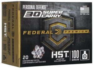 FEDERAL AMMUNITION HST 30SC 100GR JHP 20/200