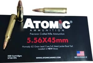 ATOMIC 5.56X45 62GR HORNADY 500RD
