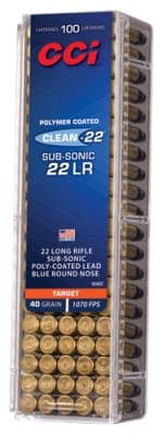 CCI CLEAN 22LR 40GR BLUE POLY