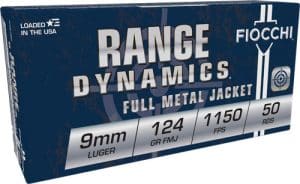 FIOCCHI 9MM LUGER 124GR FMJ