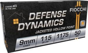 FIOCCHI 9MM LUGER 115GR JHP
