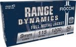 FIOCCHI 9MM LUGER 115GR FMJ