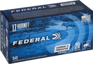 FEDERAL AE 17 HORNET 20GR - TIPPED VARMINT 50RD 10BX/CS