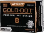 SPEER GOLD DOT 9MM LUGER - 115GR GDHP 20RD 10BX/CS