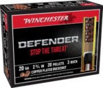 WINCHESTER DEFENDER 20GA 2.75" - #3 BUCK 20-PELLET 10RD 10BX/CS
