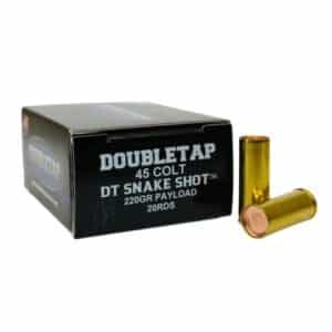 Double Tap DT SnakeShot Handgun Ammunition .45 Colt 220gr #9 Shot 1000 fps 20/ct