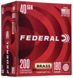 Federal Champion Training Handgn Ammuntion .40 S&W 115gr FMJ 985 fps 200/ct