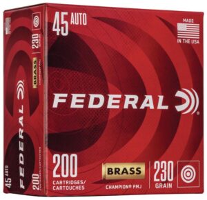 Federal Champion Training Handgn Ammuntion .45 ACP 230 gr FMJ 830 fps 200/ct
