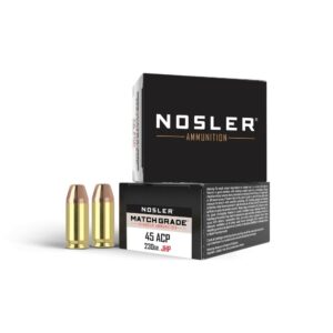 Nosler Match Grade Handgun Ammo .45 ACP 230 gr JHP 20/ct