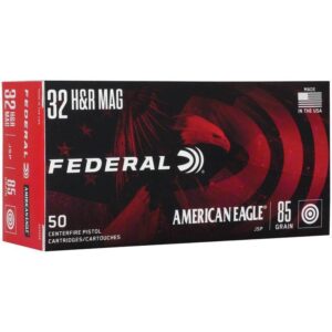 Federal American Eagle Handgun Ammunition .32 H&R Mag 85gr JSP 975 fps 50/ct