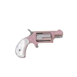 NAA 22M Rose Handgun .22 WMR 5rd Capacity 1.13" Barrel  Bird Head Pearl Grip Pink Cerekote
