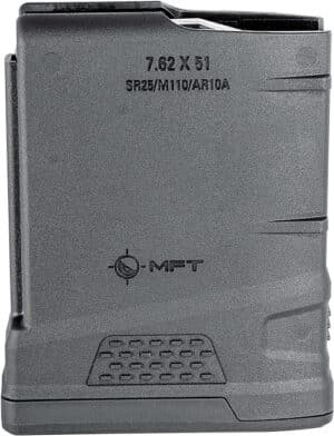 MFT MAGAZINE AR10/SR25 7.62X51 - 308 WIN 10RD BLACK POLYMER