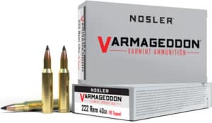 NOSLER VARMAGEDDON 222 REM - 40GR FBT 20RD 20BX/CS
