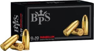 BPS 9MM 124GR FMJ 50RD - 20BX/CS BRASS CASE