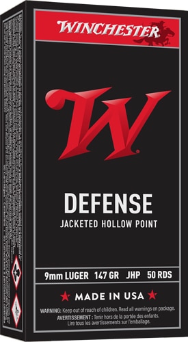 WINCHESTER DEFENSE 9MM LUGER - 115GR JHP 50RD 10BX/CS