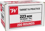 WINCHESTER USA 223 REM 55GR - FMJ 800RD CASE LOT