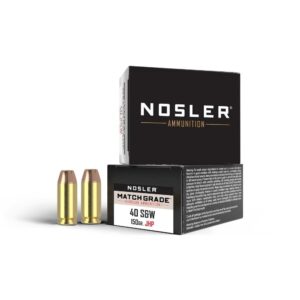 Nosler Match Grade Handgun Ammo .40 S&W 150 gr JHP 20/ct