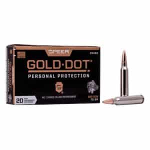Speer Gold Dot Personal Protection Rifle Ammunition 223 Rem 75gr SP 2775 fps 20/ct