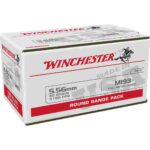 Winchester USA Lake City M193 Rifle Ammunition 5.56mm 55 gr. FMJ 3240 fps 100/ct