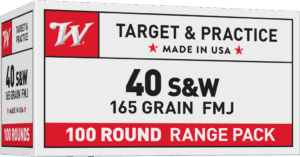 WINCHESTER USA 40SW 165GR FMJ VALUE 100RD BOX 500RD CASE