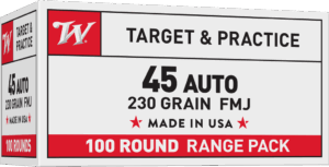 WINCHESTER USA 45ACP 230GR FMJ 100RD BOX