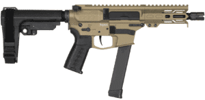 CMMG PISTOL, BANSHEE, MKGS, 9MM, 5", COYOTE TAN W/ADJ RIP BRACE