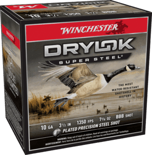 WINCHESTER 10 GA 3-1/2" BBB DRYLOK STEEL MAGNUM 1-5/8 OZ 25 RD/BX 10 BX/CS