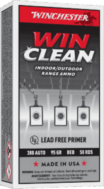 WINCHESTER SUPER X WINCLEAN TRGT 380ACP 95G FMJ 50RD BX 500RD CASE